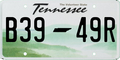 TN license plate B3949R