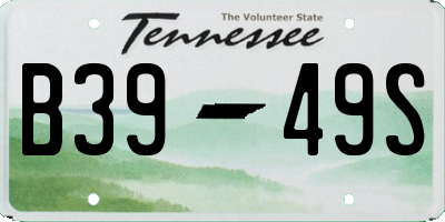 TN license plate B3949S