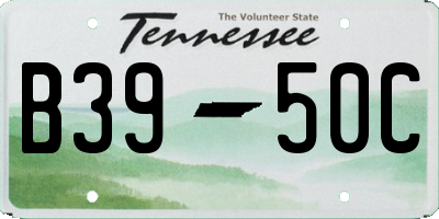 TN license plate B3950C