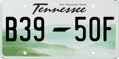 TN license plate B3950F