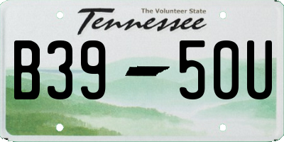 TN license plate B3950U