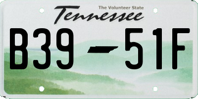 TN license plate B3951F