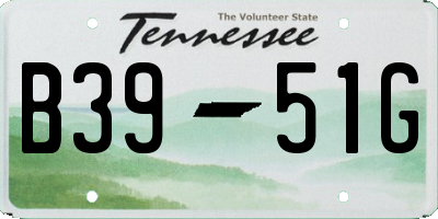 TN license plate B3951G