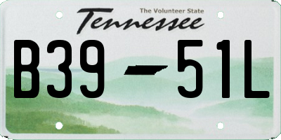 TN license plate B3951L