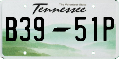 TN license plate B3951P