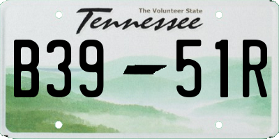 TN license plate B3951R
