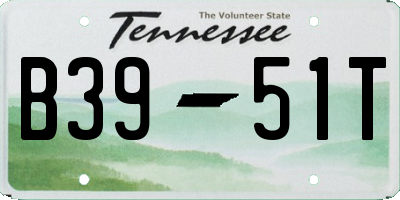 TN license plate B3951T