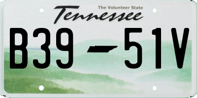 TN license plate B3951V