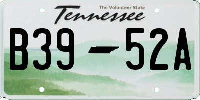 TN license plate B3952A