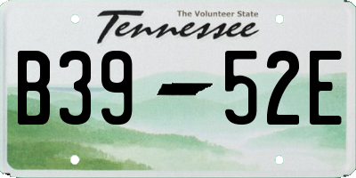 TN license plate B3952E