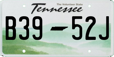 TN license plate B3952J