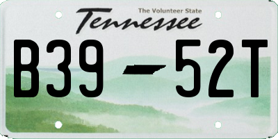 TN license plate B3952T