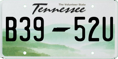 TN license plate B3952U