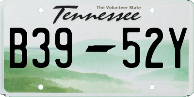 TN license plate B3952Y