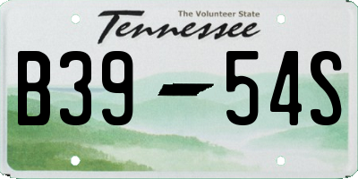 TN license plate B3954S