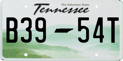 TN license plate B3954T