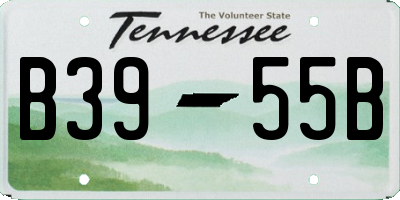 TN license plate B3955B