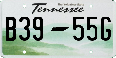 TN license plate B3955G
