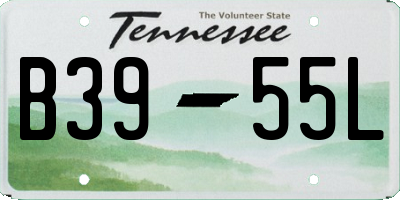 TN license plate B3955L