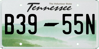 TN license plate B3955N