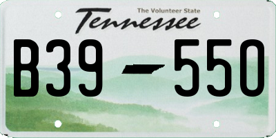 TN license plate B3955O