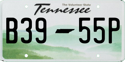 TN license plate B3955P