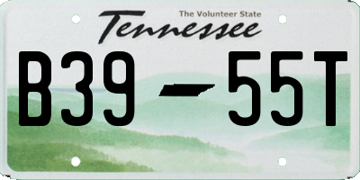 TN license plate B3955T