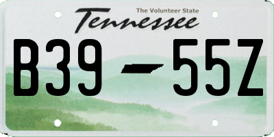 TN license plate B3955Z