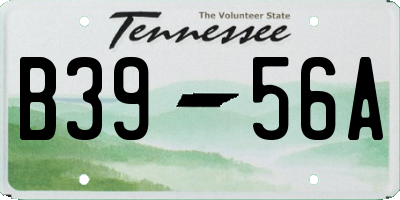 TN license plate B3956A