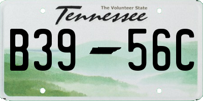 TN license plate B3956C