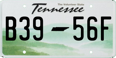TN license plate B3956F