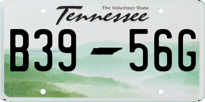 TN license plate B3956G