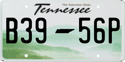 TN license plate B3956P