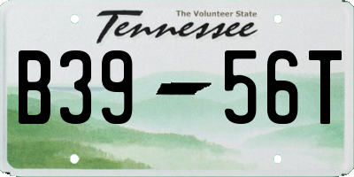 TN license plate B3956T