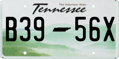 TN license plate B3956X