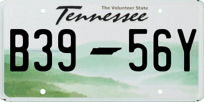 TN license plate B3956Y