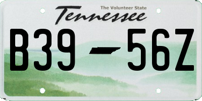 TN license plate B3956Z