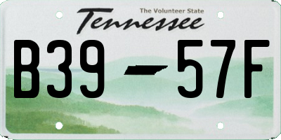 TN license plate B3957F