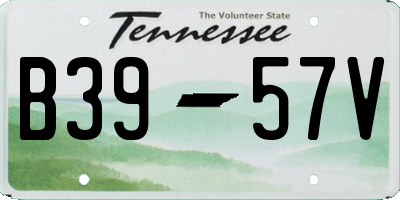 TN license plate B3957V