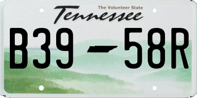 TN license plate B3958R
