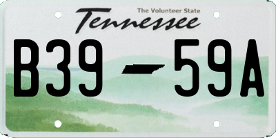 TN license plate B3959A