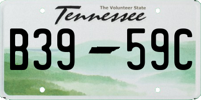 TN license plate B3959C