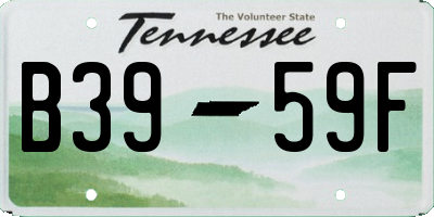 TN license plate B3959F