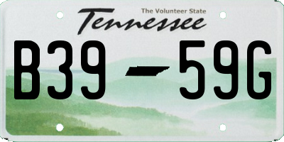 TN license plate B3959G