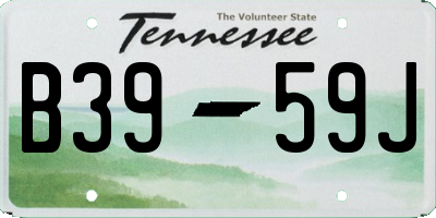 TN license plate B3959J