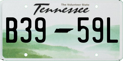 TN license plate B3959L