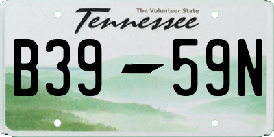TN license plate B3959N