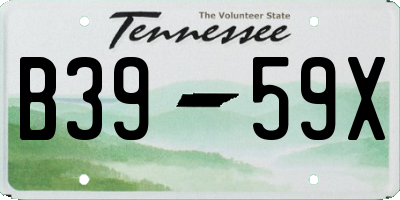 TN license plate B3959X