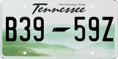 TN license plate B3959Z