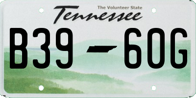 TN license plate B3960G